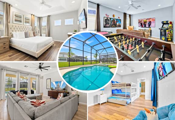 5 bedrooms Villa + Game Room, Minutes from Disney
